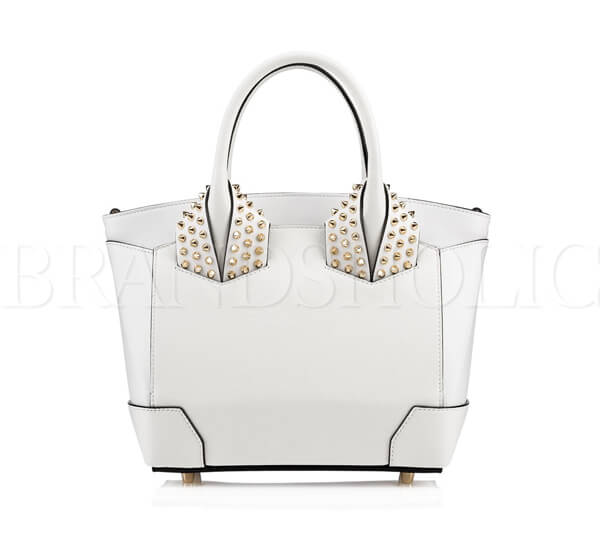 2016SS最新作 Christian Louboutin ルブタンスーパーコピー★ EloiseスタッズハンドルバッグWhite